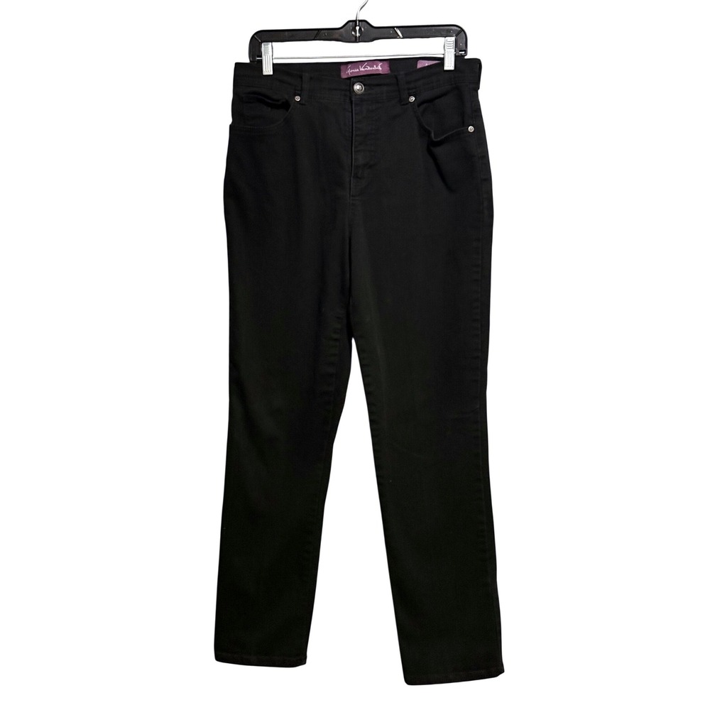 Gloria Vanderbilt Amanda High Rise Tapered Leg Black Jeans Size 8